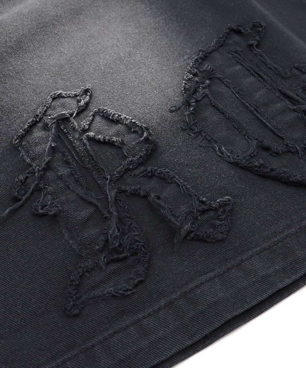 WEGO ツイルブラスト加工ワイドショートパンツ 