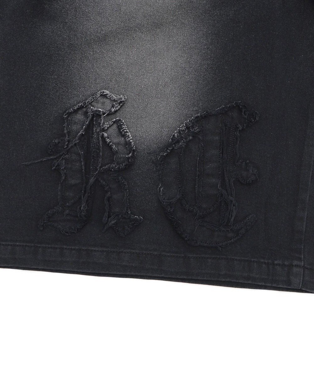 WEGO ツイルブラスト加工ワイドショートパンツ 