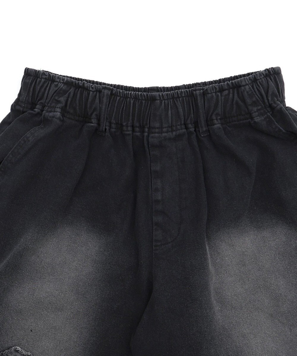 WEGO ツイルブラスト加工ワイドショートパンツ 