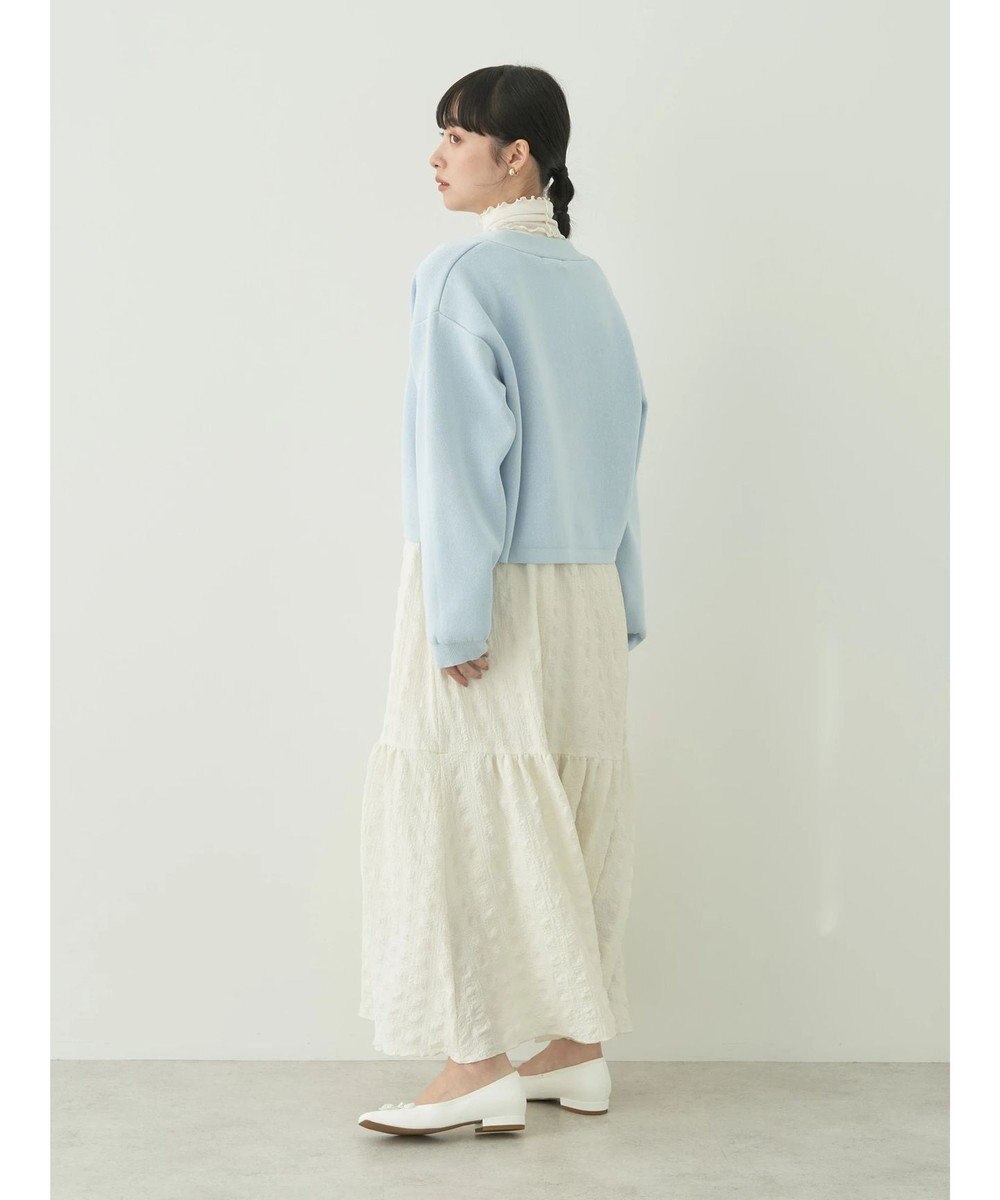 earth music&ecology バイカラースポンディッシュカーディガン 