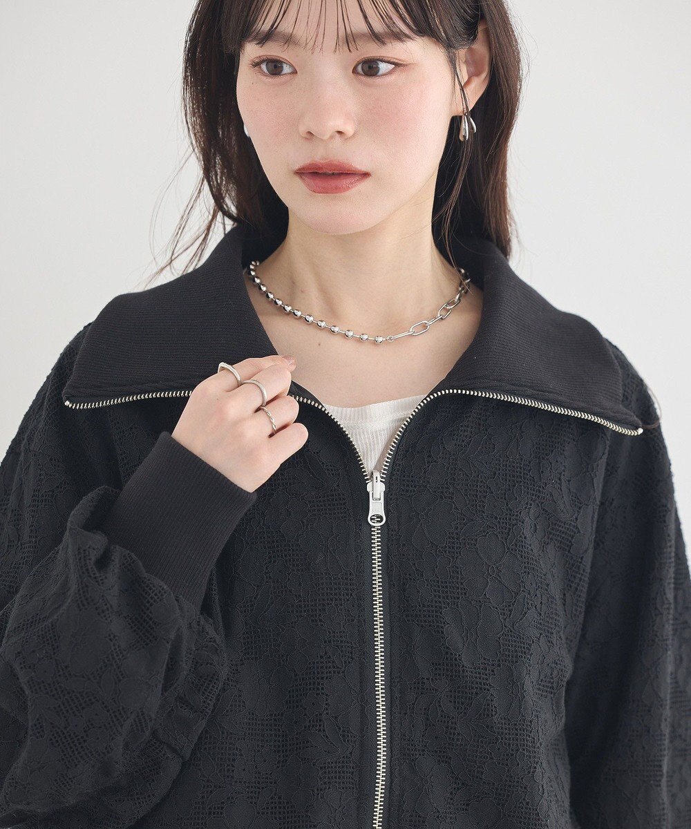 earth music&ecology 【WEB・一部店舗限定】レースリバーシブルブルゾン 