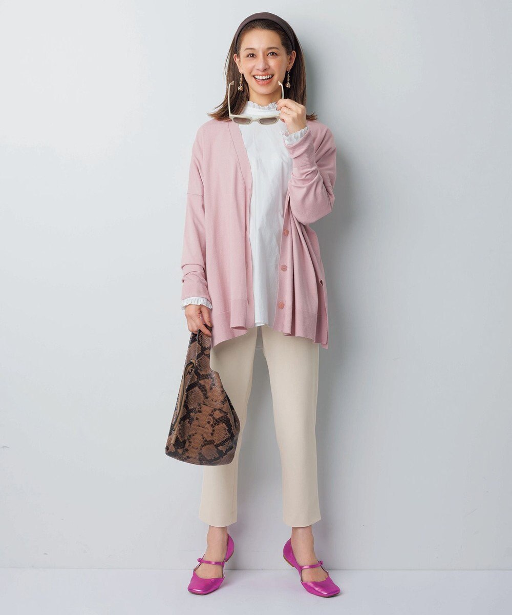 UNFILO スタイルアップニット カーディガン 