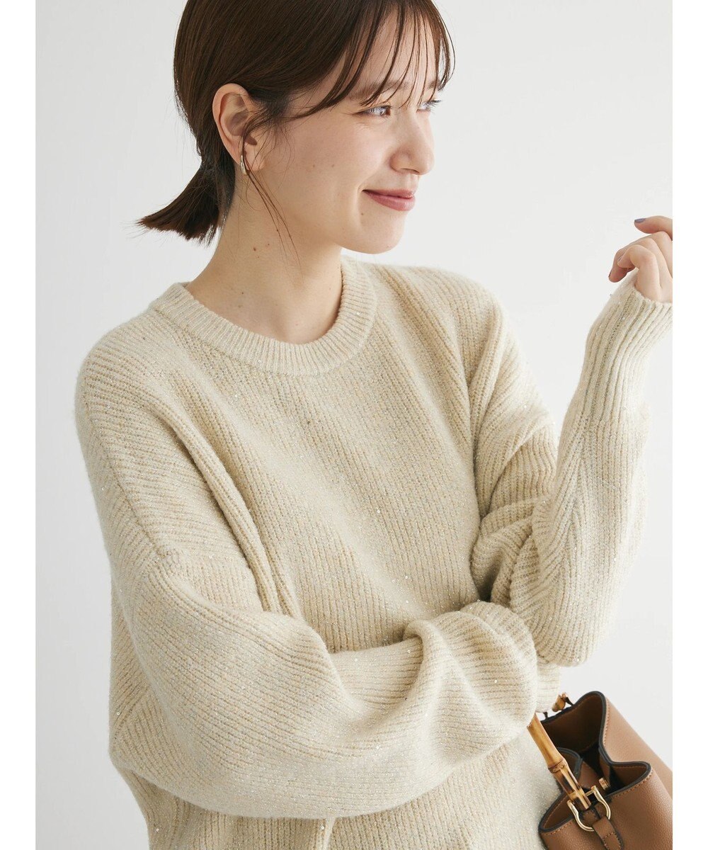 Green Parks ・Ｐｅｔｉｔ　Ｆｌｅｕｒ　ラメ＆スパンコールニット 