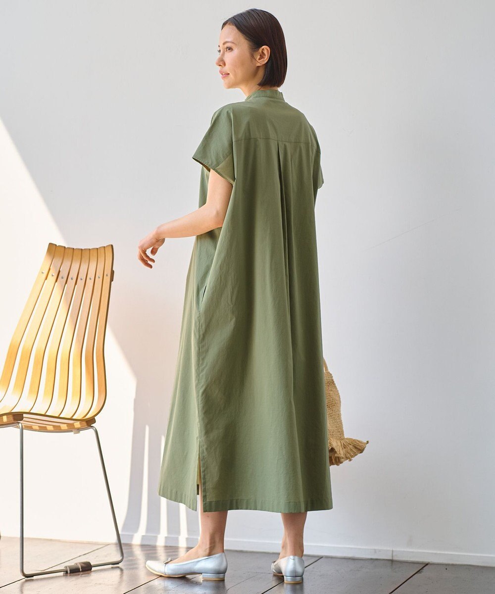 自由区 L 【洗える】ジオメトリックエンブロイダリーシャツ ワンピース 