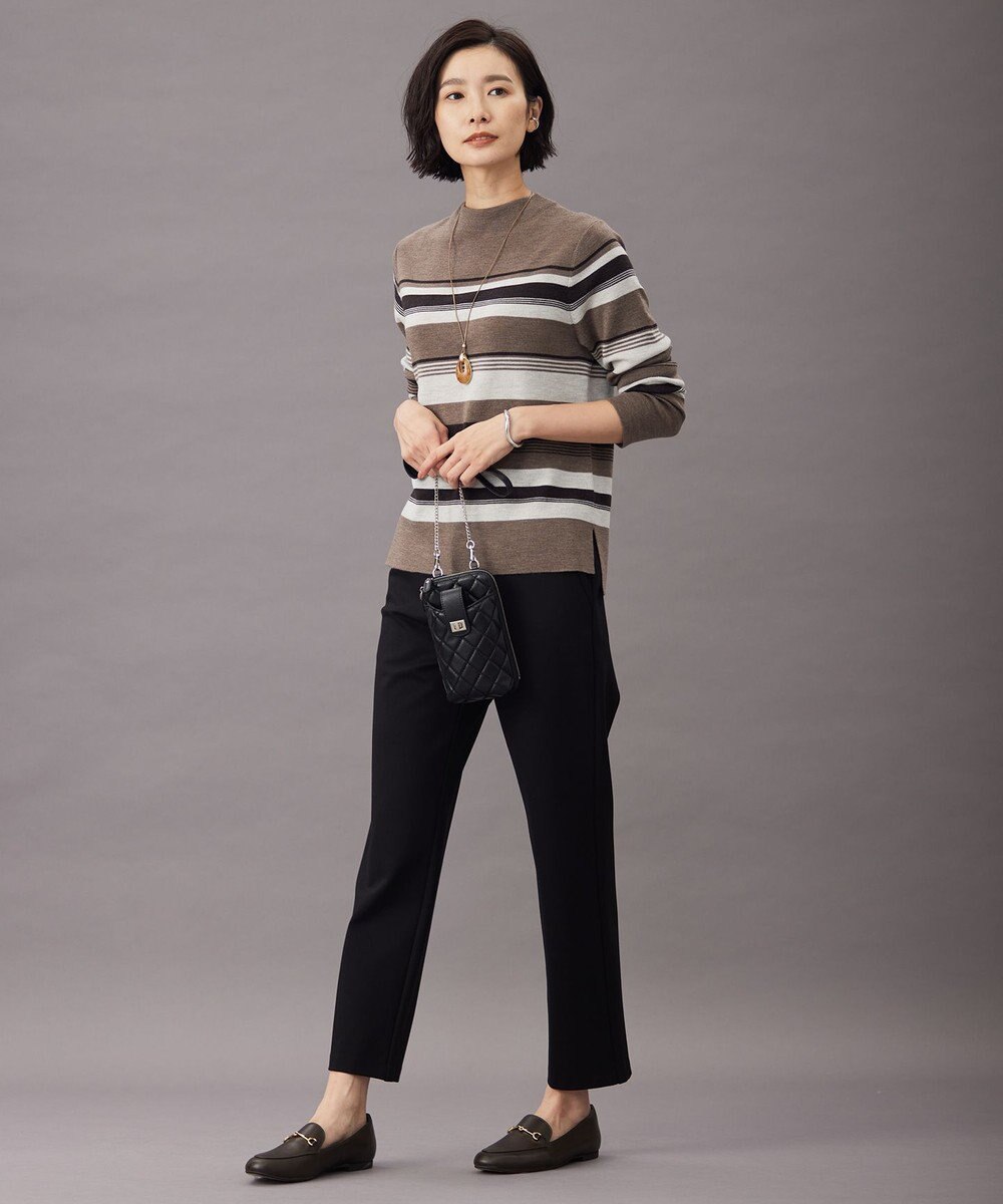 J.PRESS LADIES 【洗える】MULTI PITCH STRIPE ボーダー ニット 