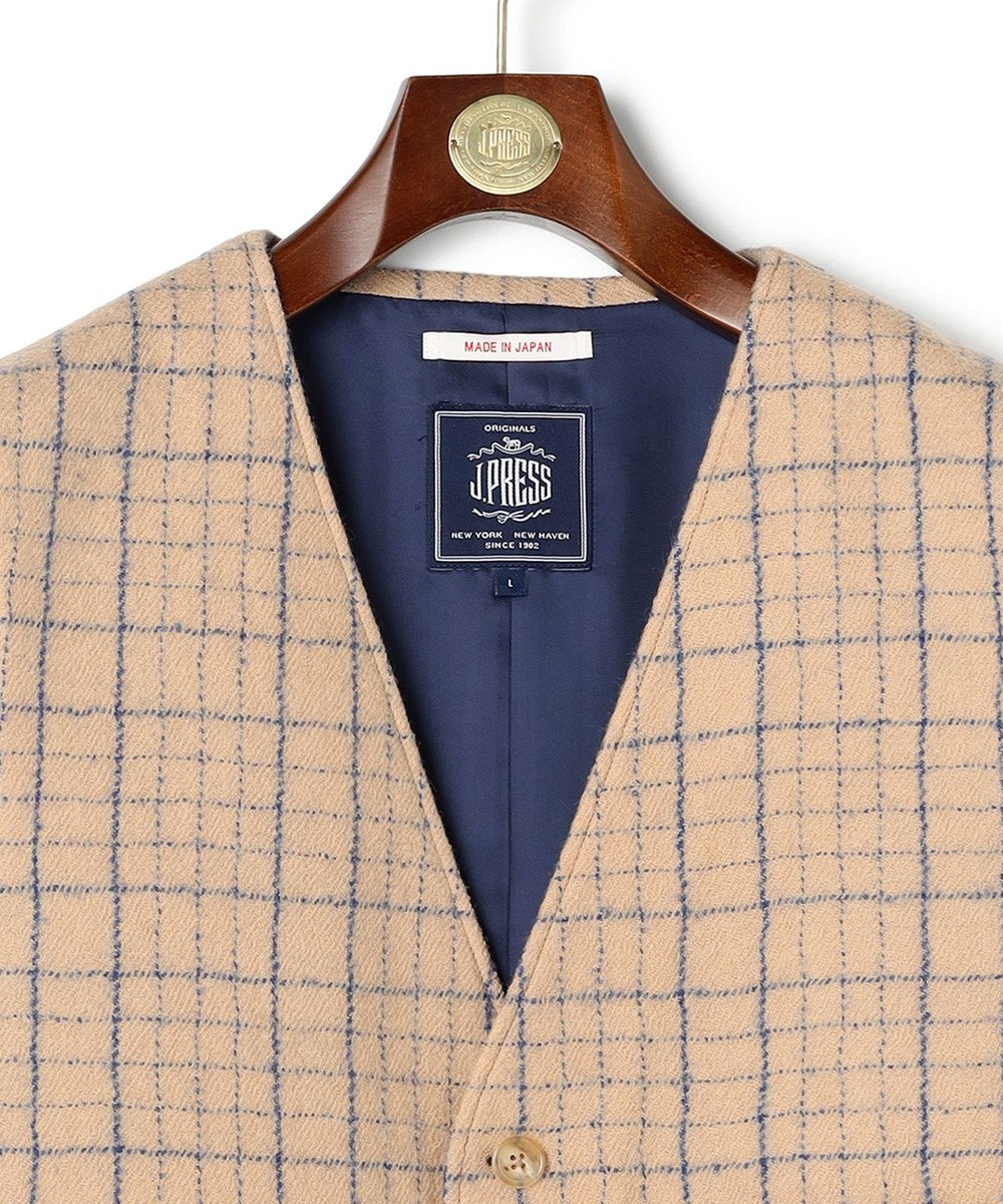 J.PRESS MEN 【J.PRESS ORIGINALS】Boil Random Window Pen Over Odd Vest / Japan Made 