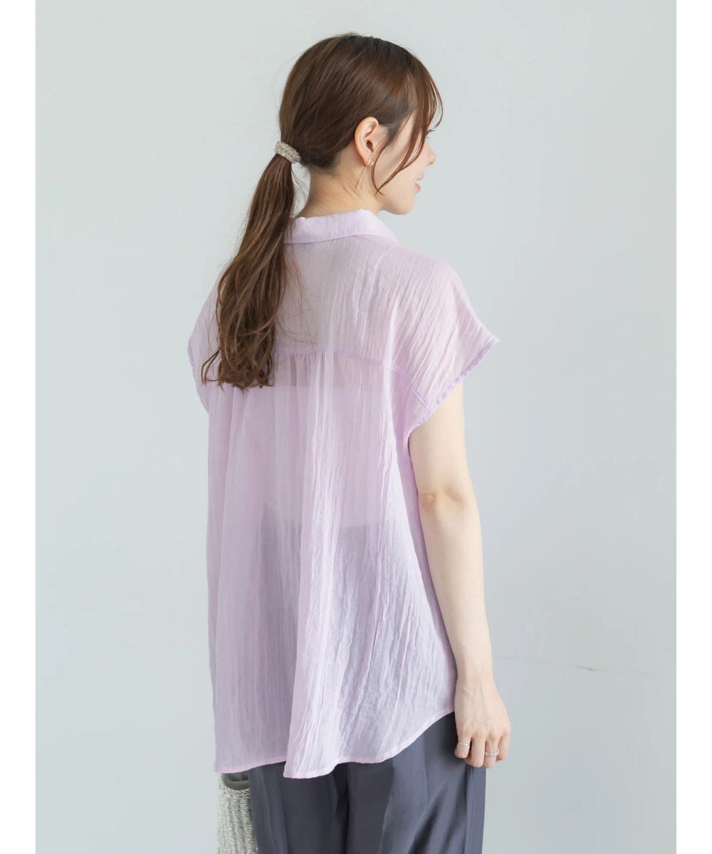 Te chichi 【7色展開】シャンブレーボイルフレンチスリーブシャツ 