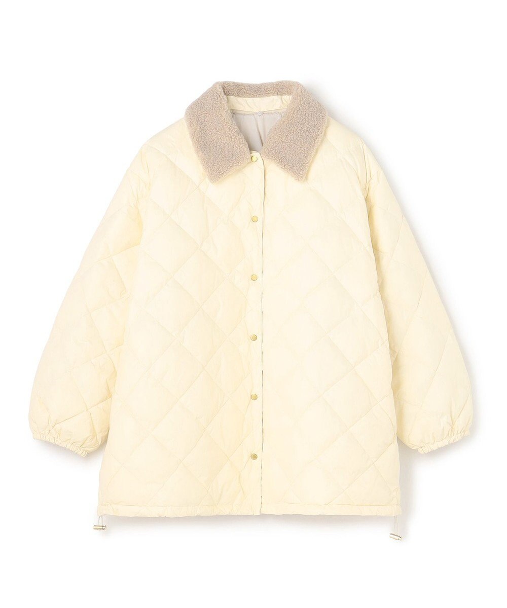 UNFILO L 【自宅で洗濯OK / ファー襟取り外し可能】TAIONコラボ ボア襟 リバーシブルダウン 