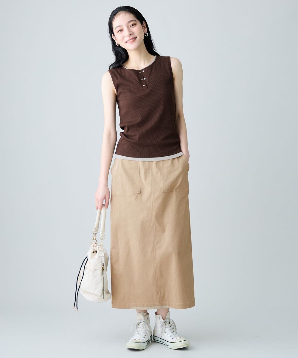ANY 【2SET】ツインセットヘンリーネックタンクトップ 