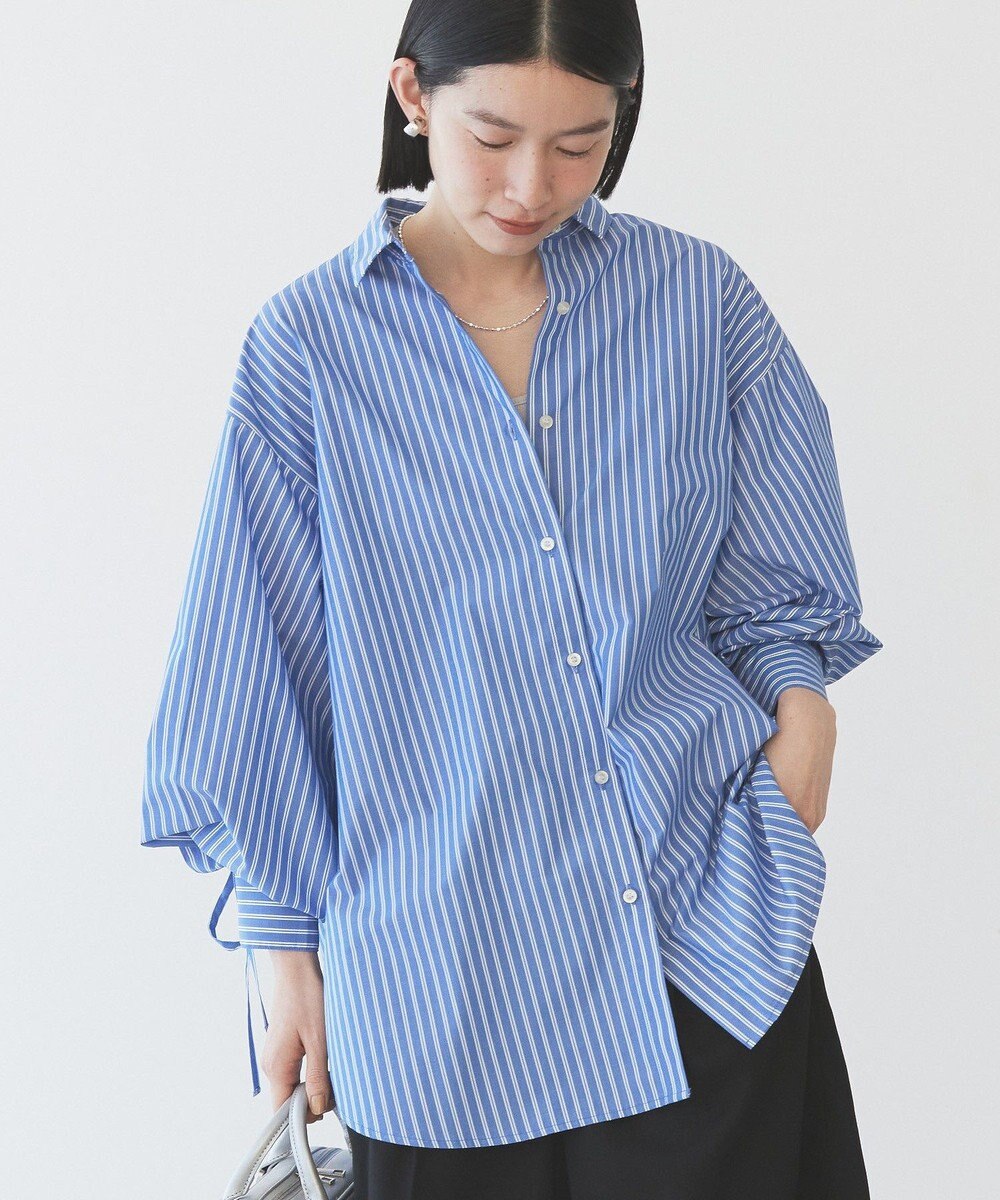 AMERICAN HOLIC 【WEB限定】イージーケアバックギャザーリボンシャツ 