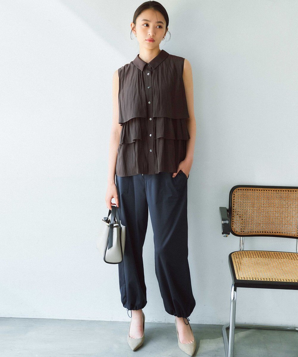 組曲 L ポリエステルレーヨンツイル パンツ 