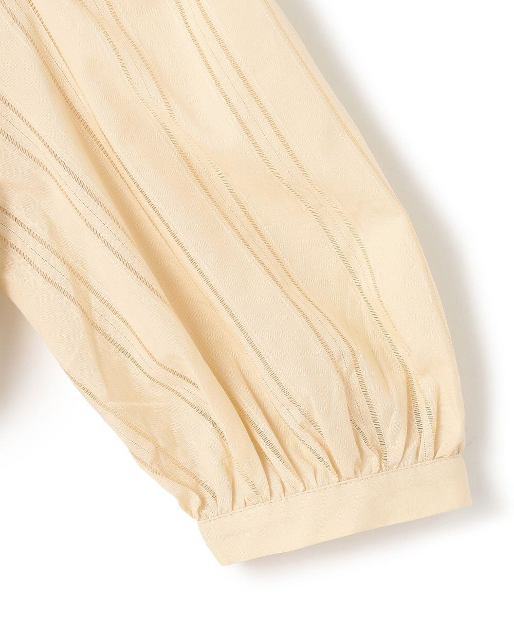 UNFILO ストライプレース 2WAY パフスリーブブラウス 