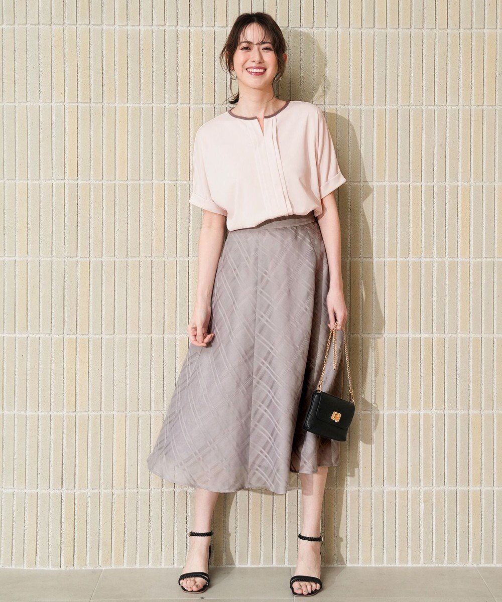 ANY SIS シアーチェック スカート 