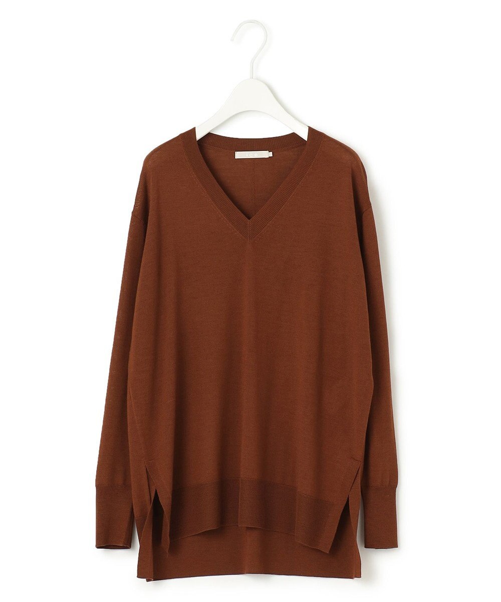 ICB 【洗える】 コンパクトウール Vネックプルオーバー 