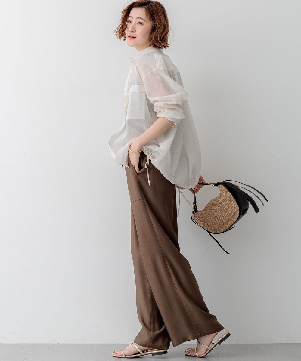 23区 VIOLAd'ORO ラフィアシート レザーコンビ ワンハンドルバッグ 