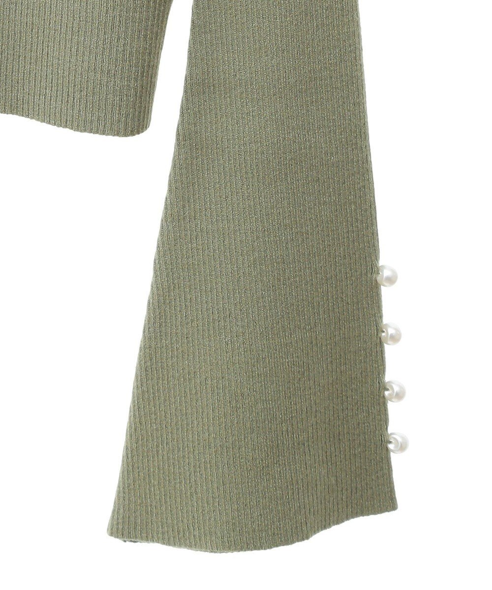 Green Parks ・ｓｗｉｎｇ　ｂｙ　袖パールボタンハイネックニット 