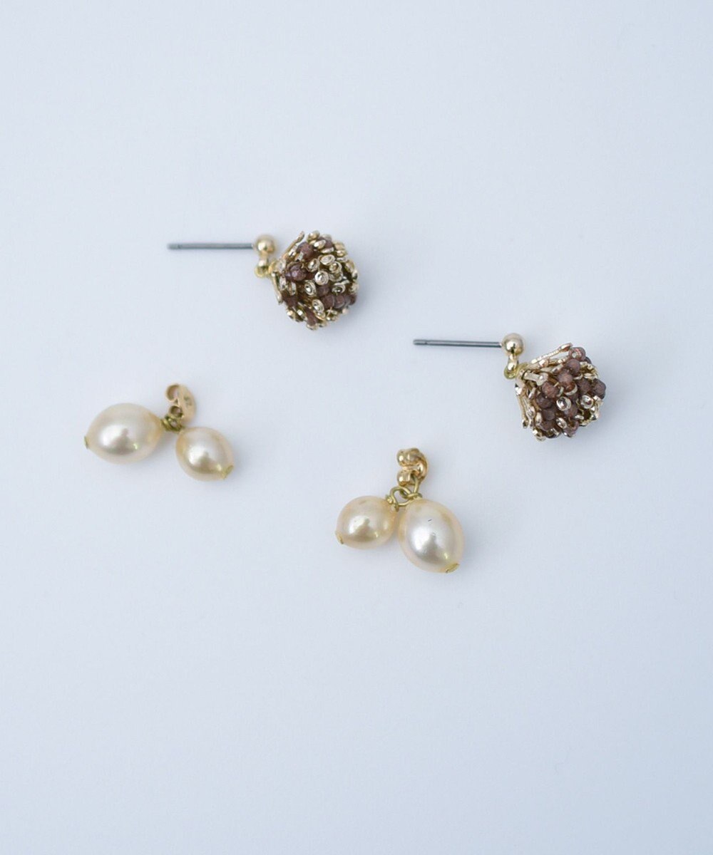 monshiro 【バロックパール/2WAY】スカビオサツボミ ピアス 