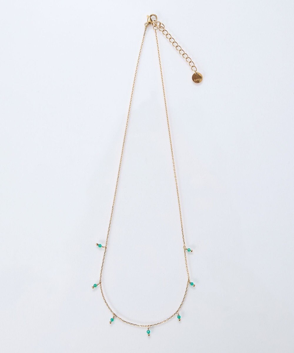 Phoebe 【金属アレルギー対応】カラージェムステーションネックレス/天然石/サージカルステンレス 