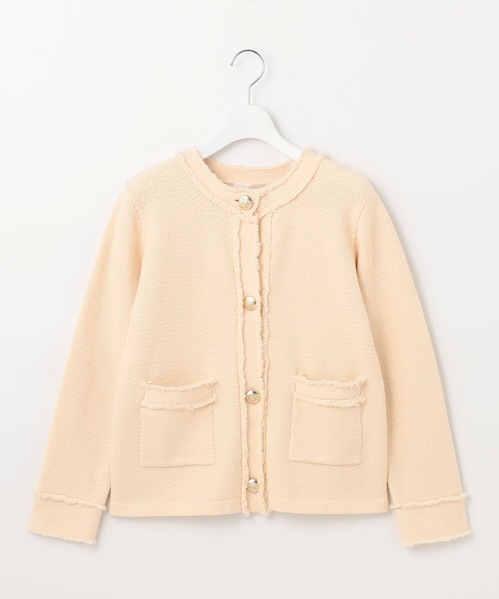 Feroux 【ONWARD CROSSET MAG掲載】ツイードライクニット ジャケット 