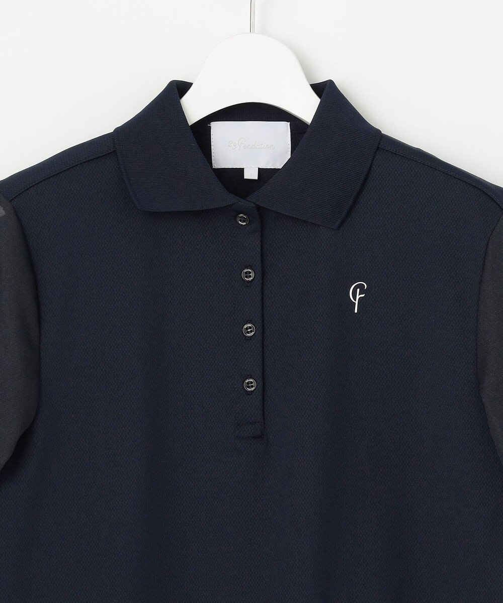 23区GOLF 【23Fondation/WOMEN】シアー袖 ニットポロ 