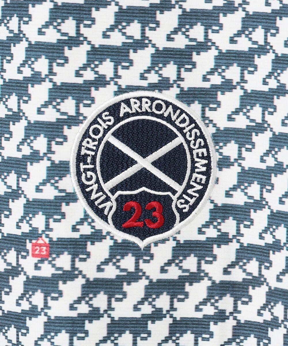 23区GOLF 【MEN】【吸水速乾/UVカット】ハウンドトゥース柄シャツ 