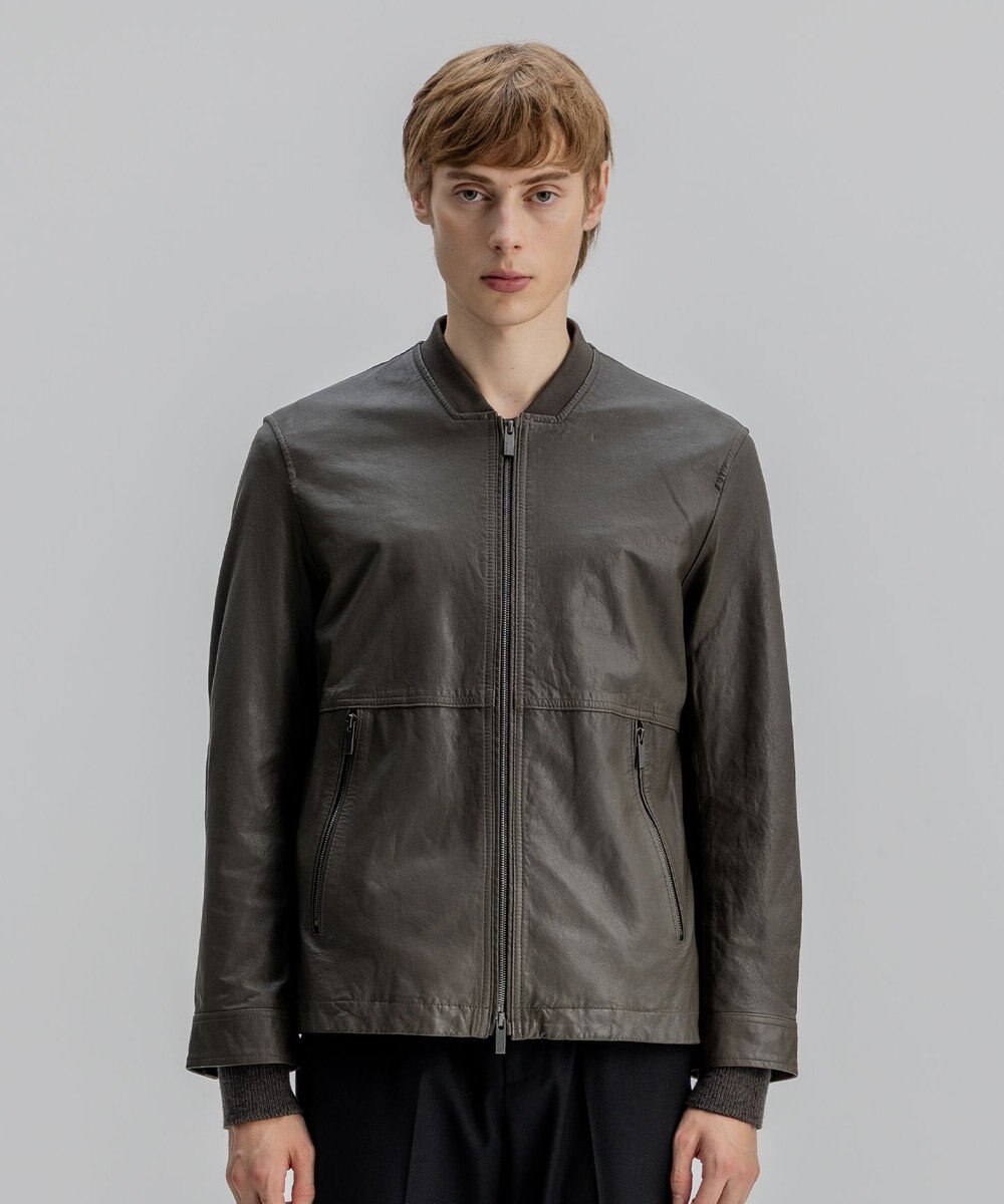 JOSEPH HOMME 新素材【シャツ感覚で羽織れる軽さ】シュリンクエアレザー　ブルゾン 