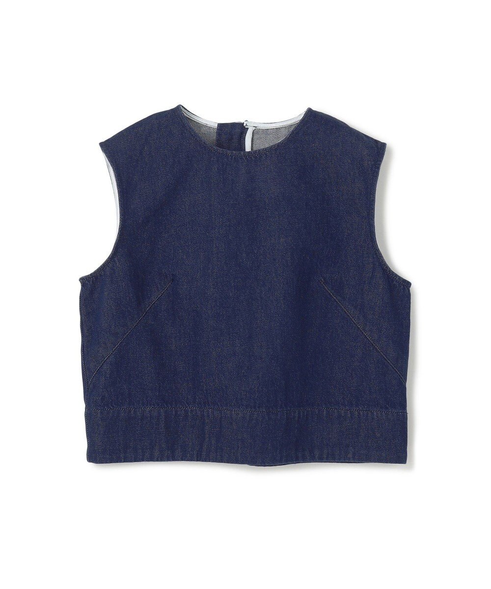 BEIGE， 【洗える・Oggi ８月号掲載】NAVIGLIO / ショート丈ノースリーブデニムブラウス 