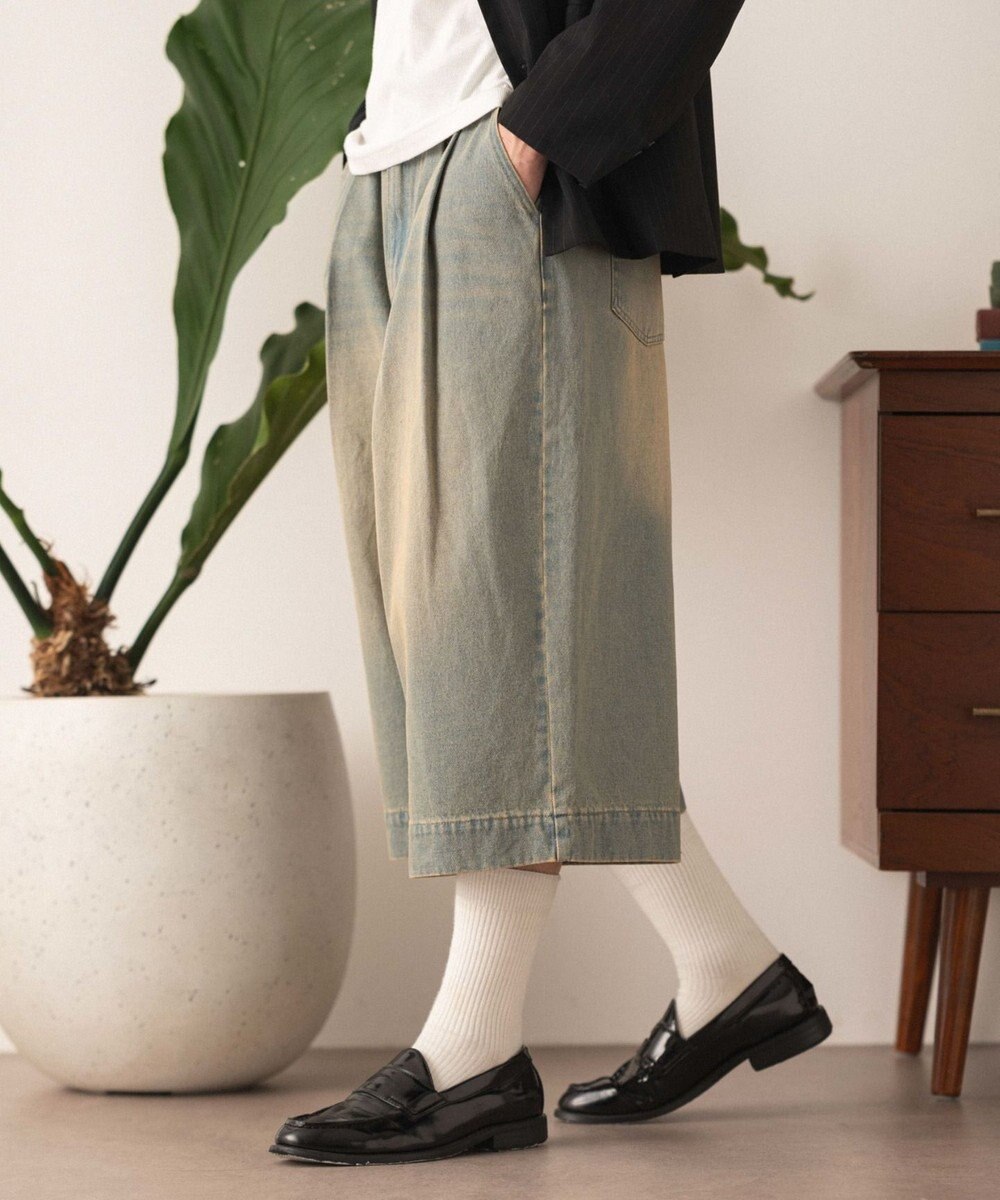 WEGO クロップドワイドデニムパンツ 