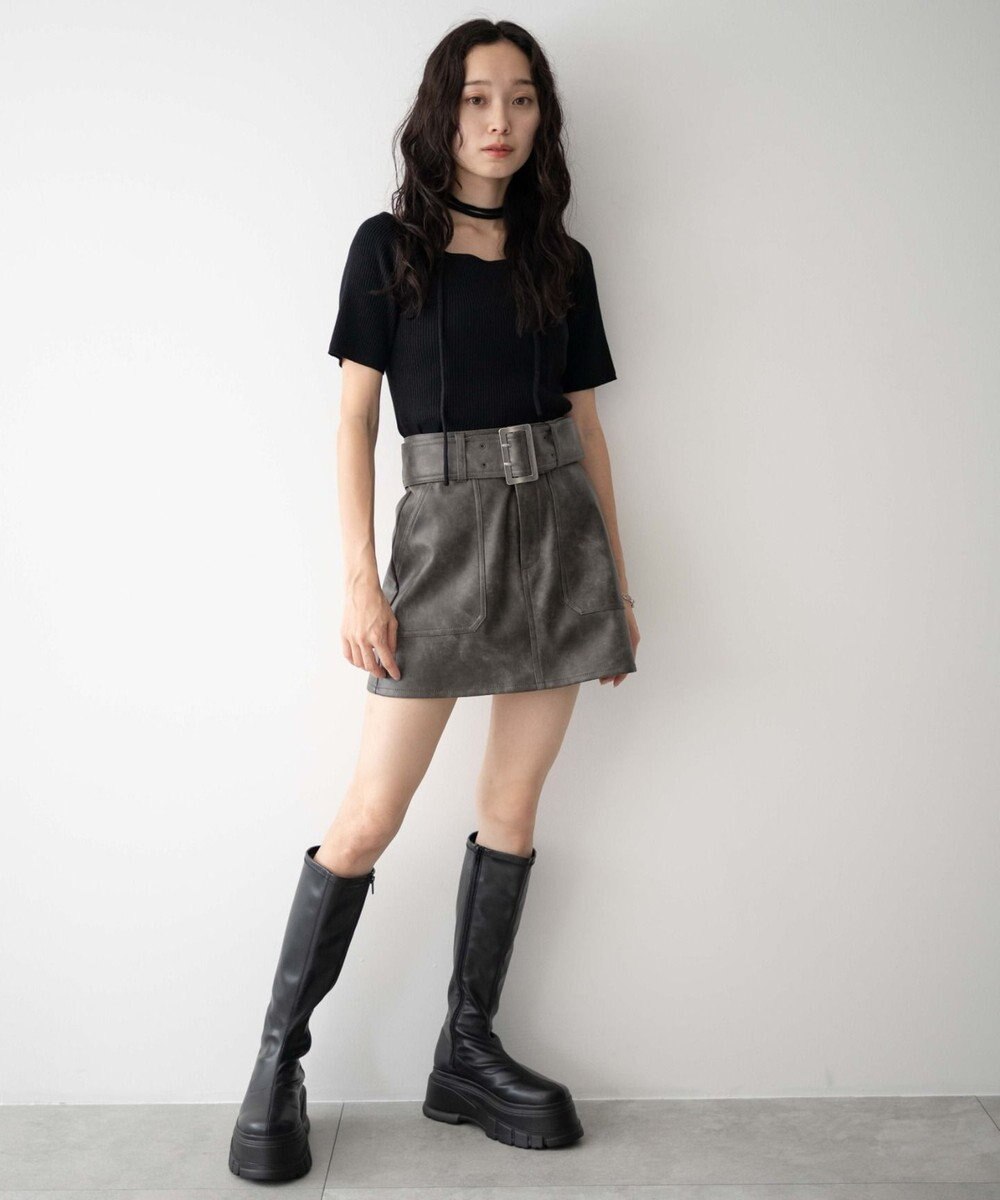 WEGO 厚底ボリュームロングブーツ 