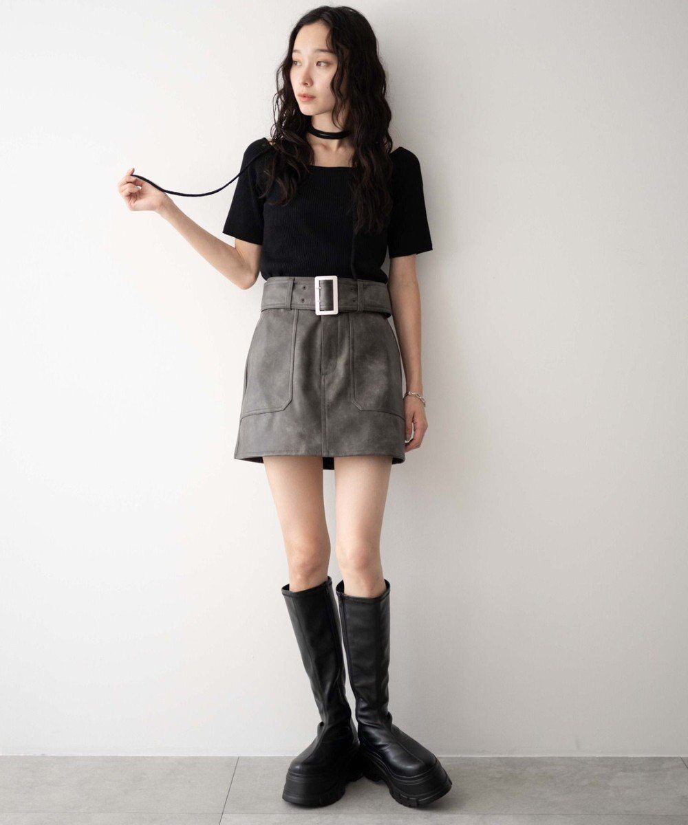 WEGO 厚底ボリュームロングブーツ 