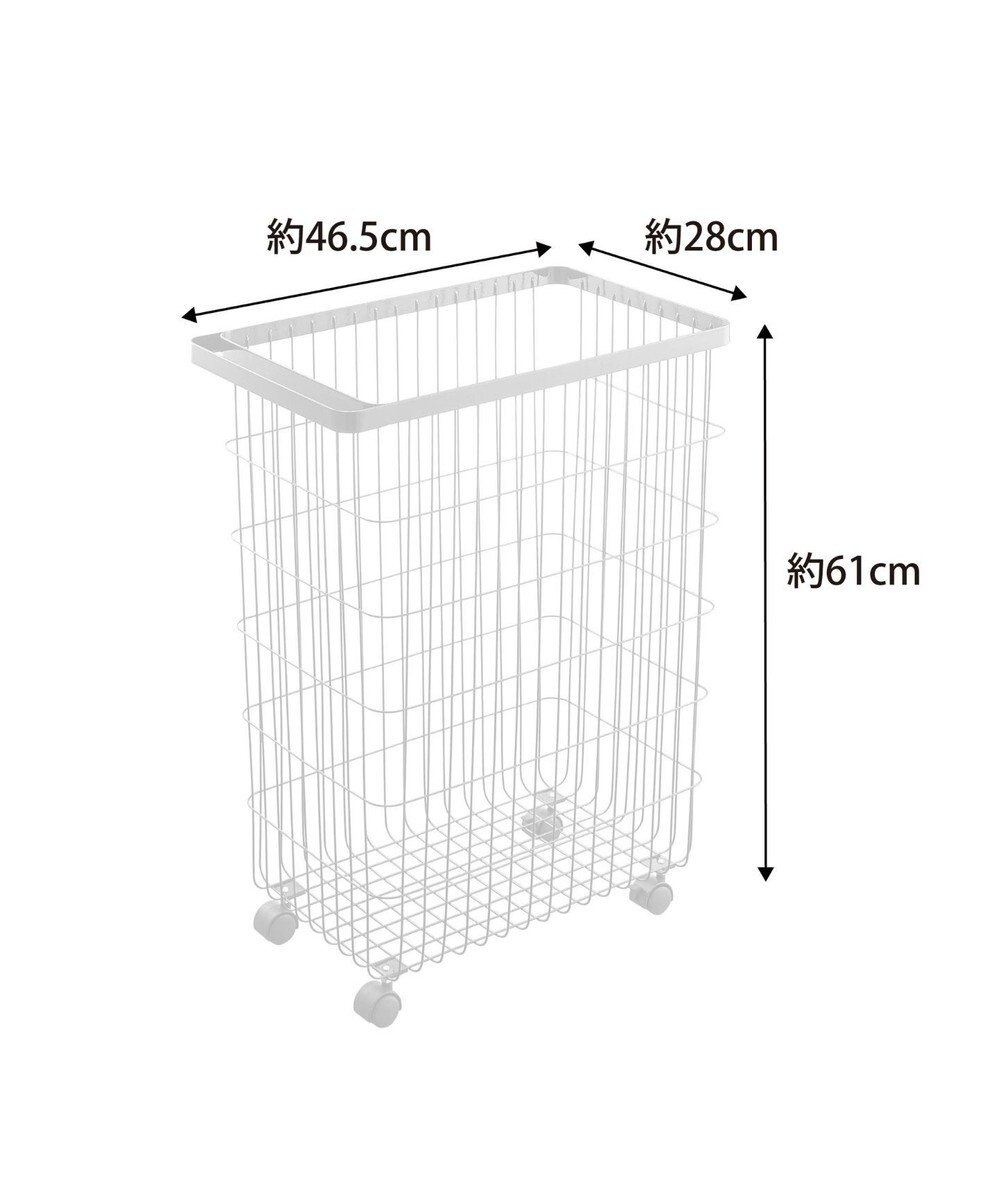 tower ランドリーバスケット タワー キャスター付き  ホワイト 