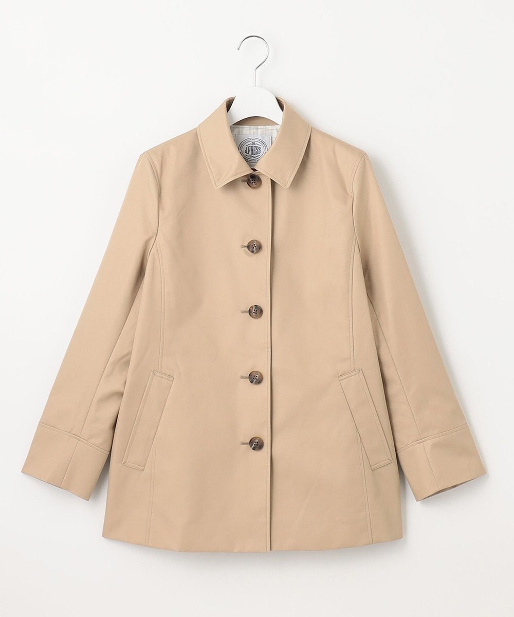 J.PRESS LADIES L 撥水ツイル ステンカラー ショート コート 