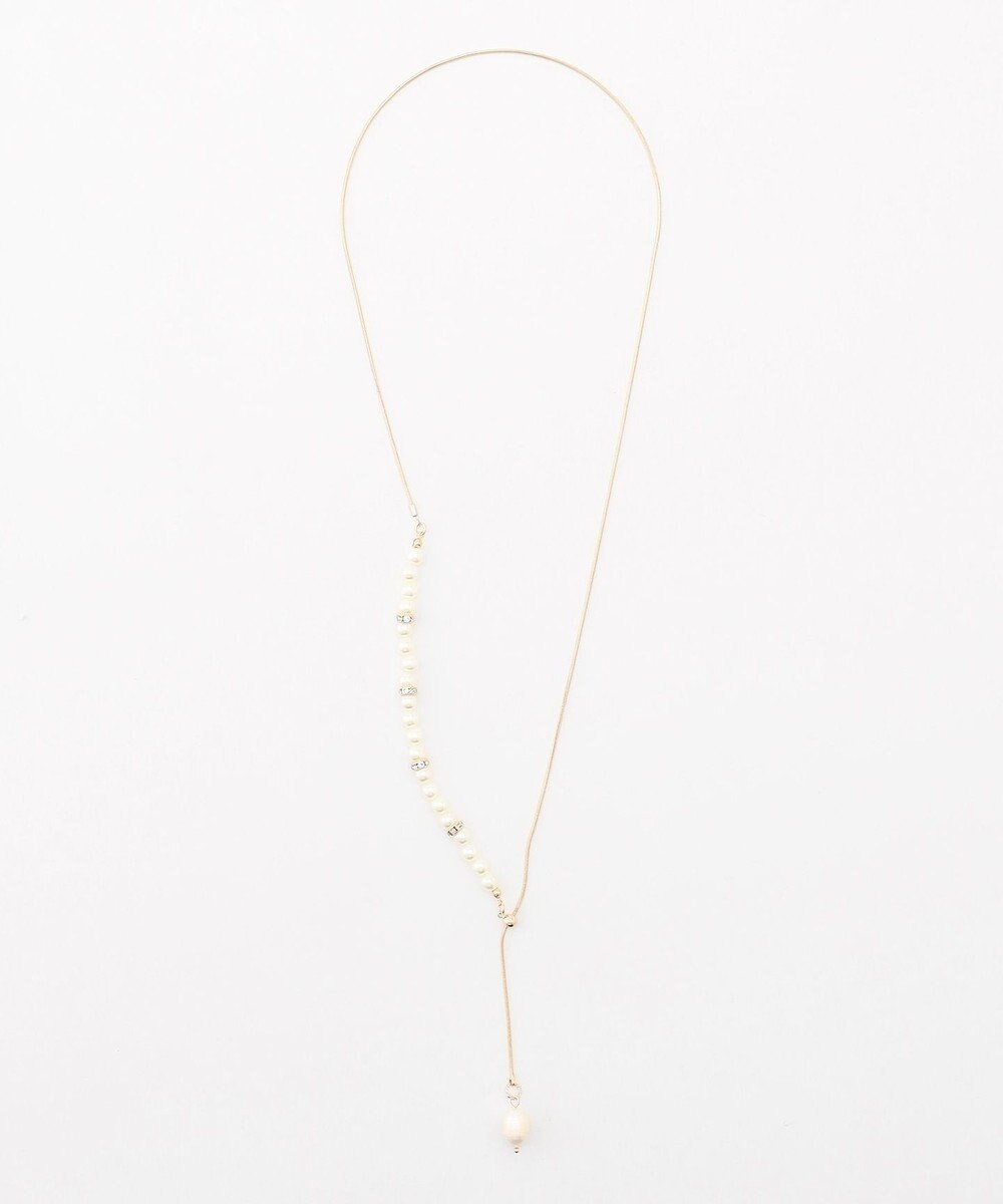 ANY SIS パール調ラリエット ネックレス 