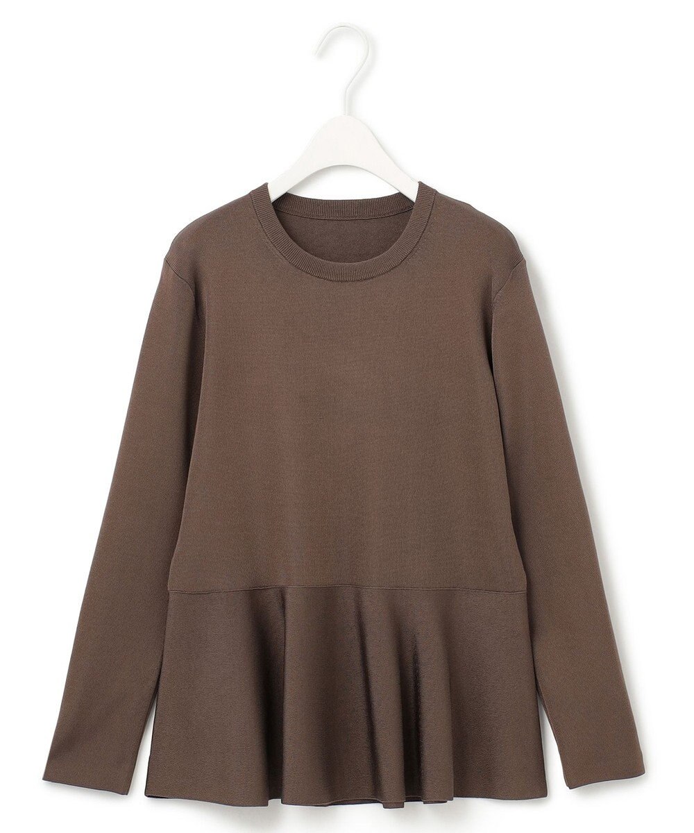 ICB 【洗える】シンセティックヤーン ペプラムニット 