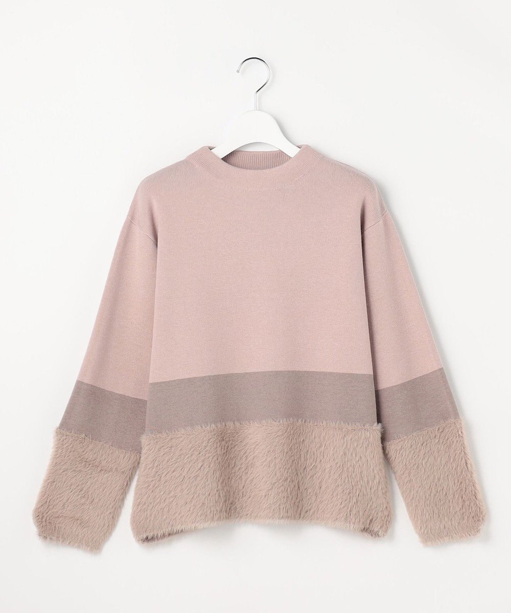 ANY SIS フェザーブロッキング ニット 