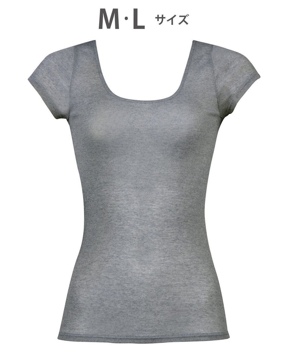 WACOAL インナー 【薄い軽い涼しい】 2分袖 半袖 綿混素材 抗菌防臭 吸汗速乾性 通気性 肌着 レディース CLC291 /ワコール 