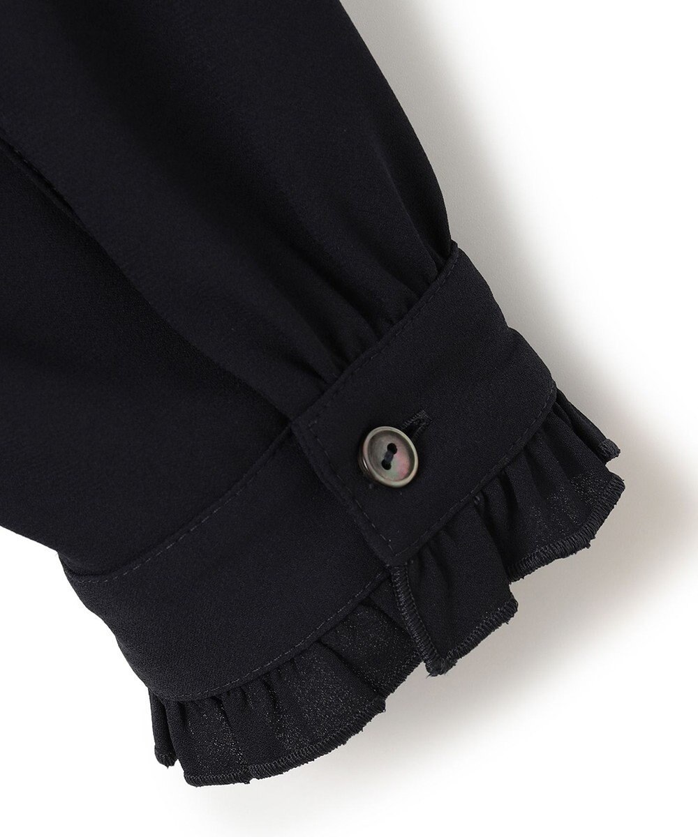 23区 L 【洗える】バックサテンアムンゼン フリルカラー ブラウス 