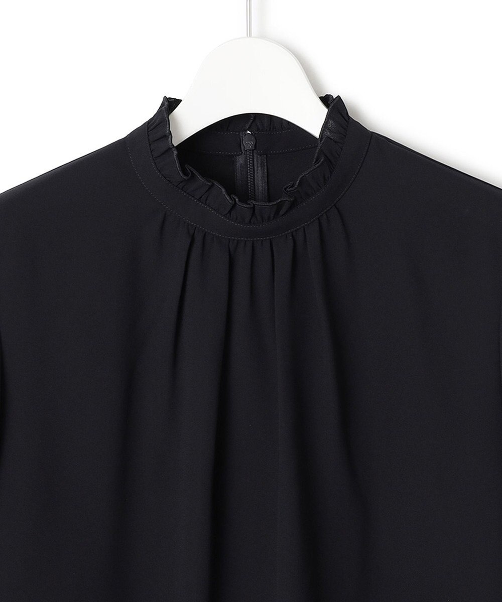 23区 L 【洗える】バックサテンアムンゼン フリルカラー ブラウス 