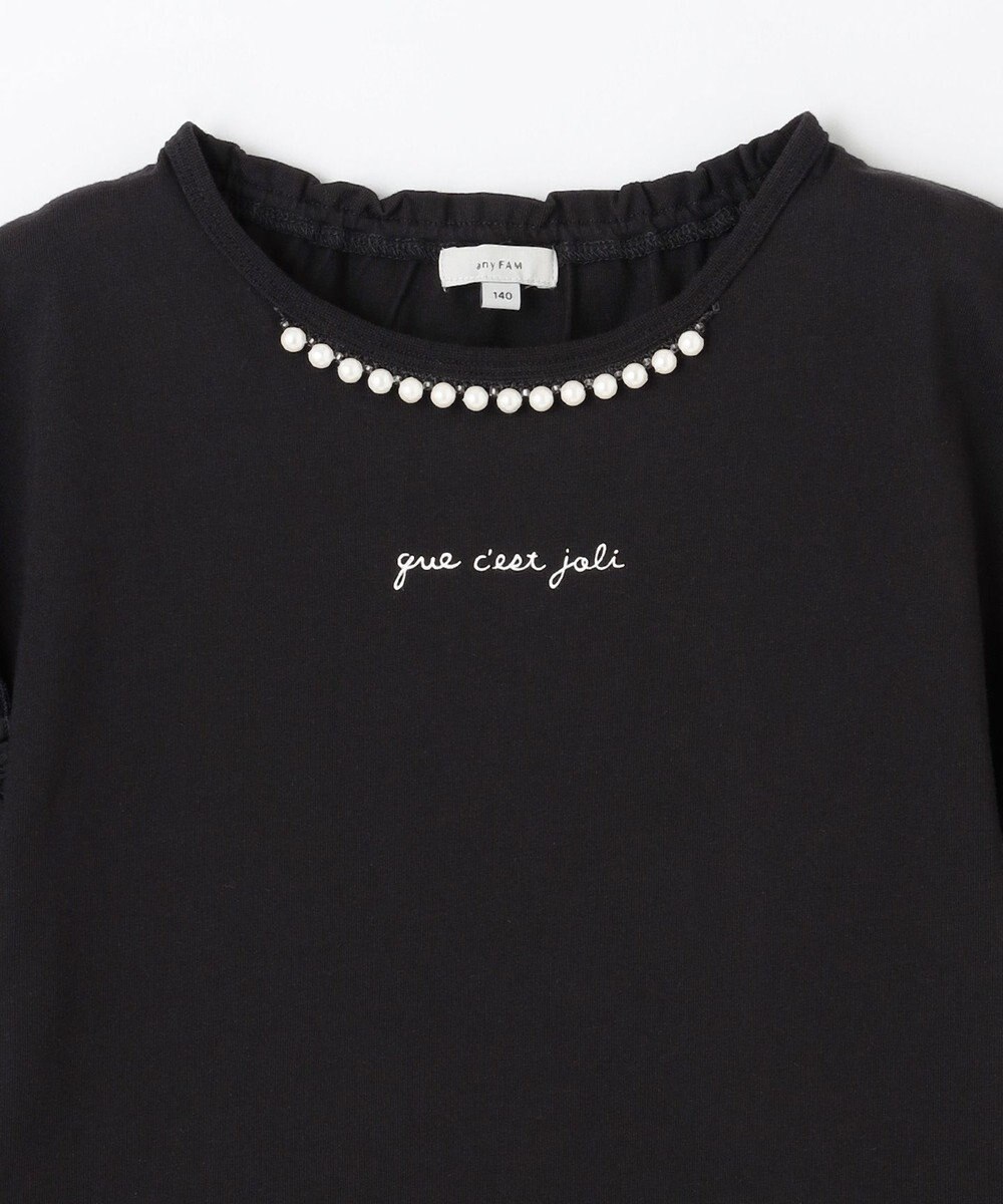 ANY KIDS パール襟 袖フリル Ｔシャツ 
