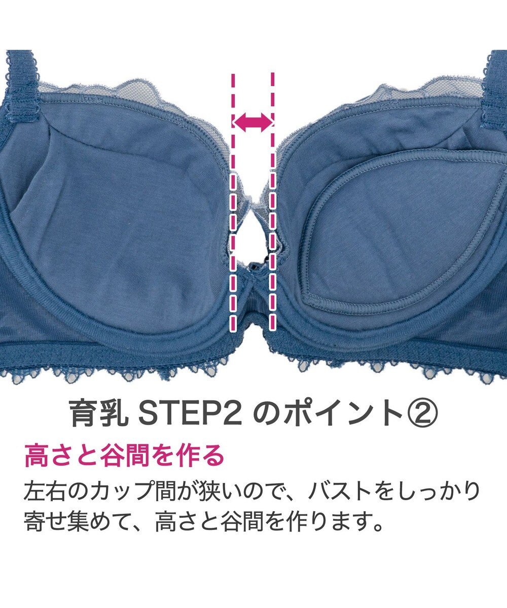 BRADELIS New York 【BRADELIS New York / 育乳補整ブラ・STEP2 寄せる】ローズステップ2ブラ24S1 脇高設計でスッキリ補正 