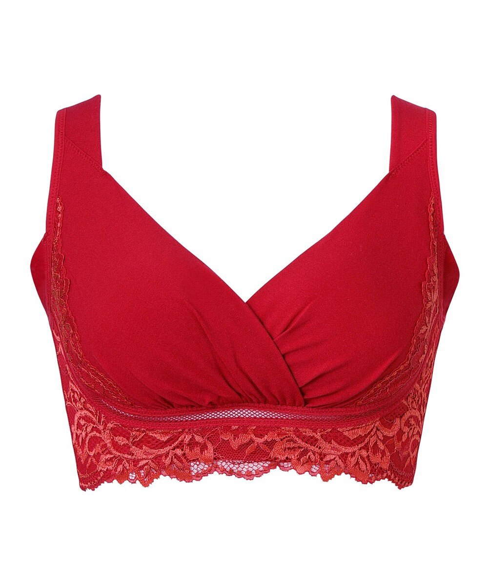 BRADELIS New York 【BRADELIS NewYork peace】綿混キャッチャーカップレースブラ25  ノンワイヤー 補正下着 補整 谷間メイク 