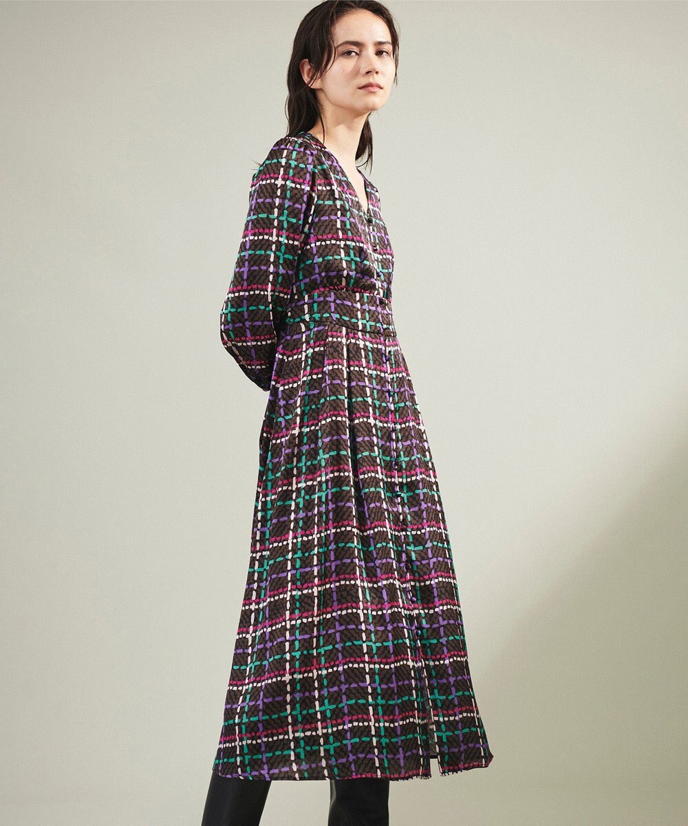 グレースコンチネンタルチェッカープリントキャミドレス36 疲れはて 