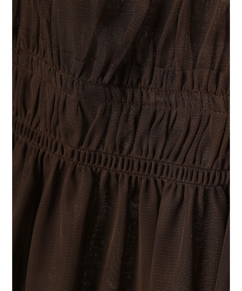 YECCA VECCA チュールギャザーブラウス 