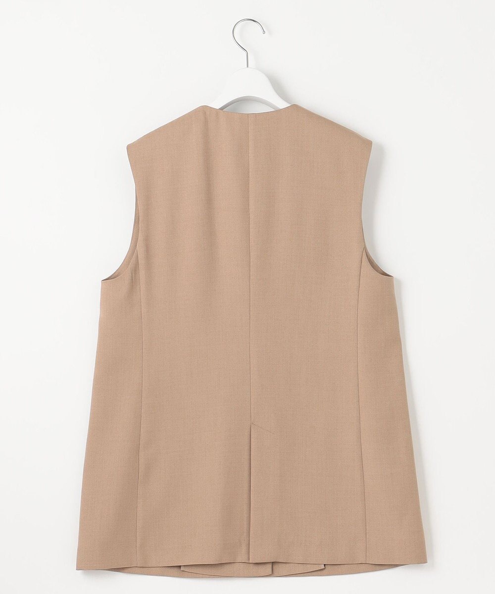 自由区 L 【接触冷感・速乾・UVケア・撥水・防シワ】リネンライクツィル ジレ 