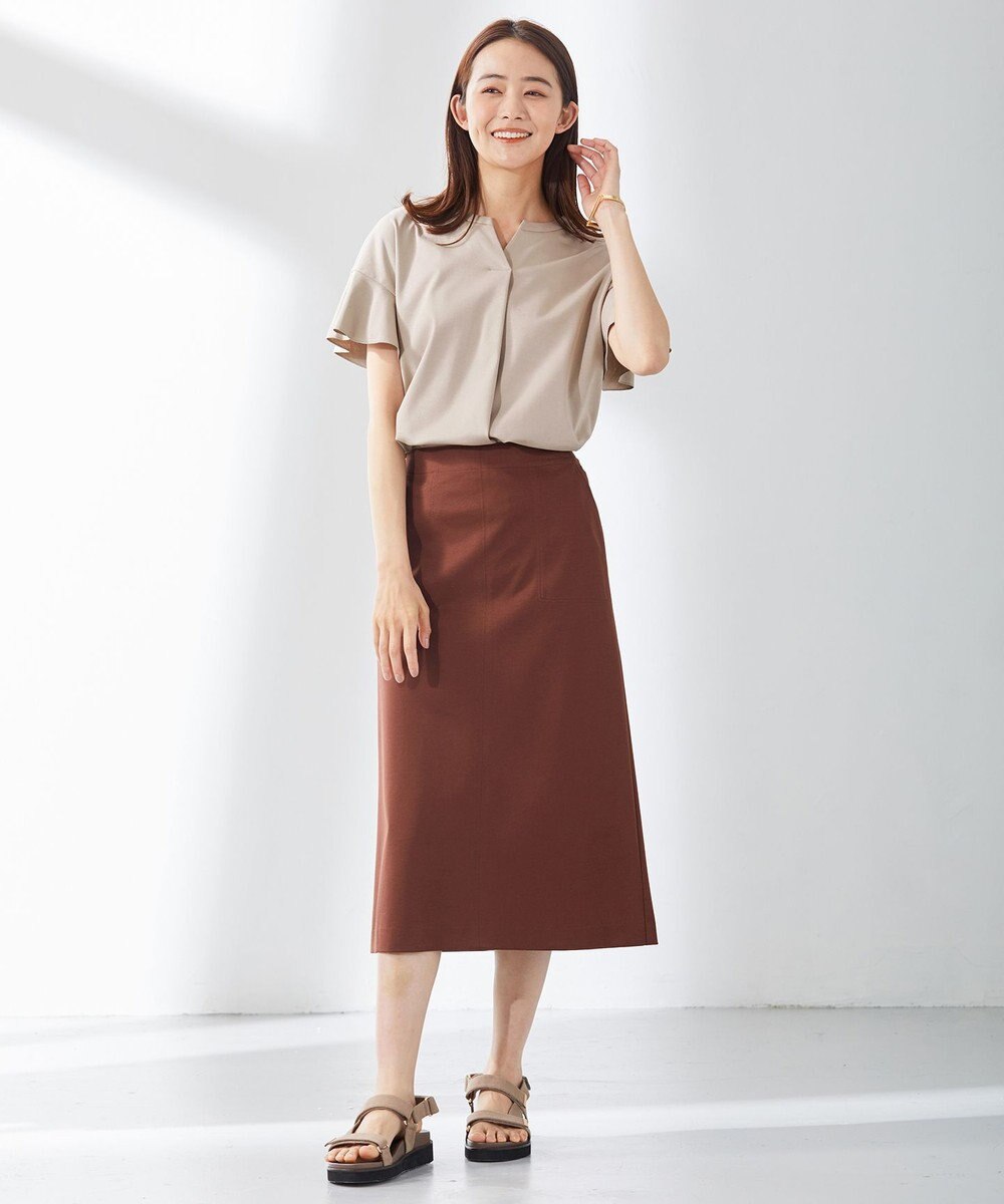 J.PRESS LADIES 【洗える】ライトカルゼハイゲージ スカート 