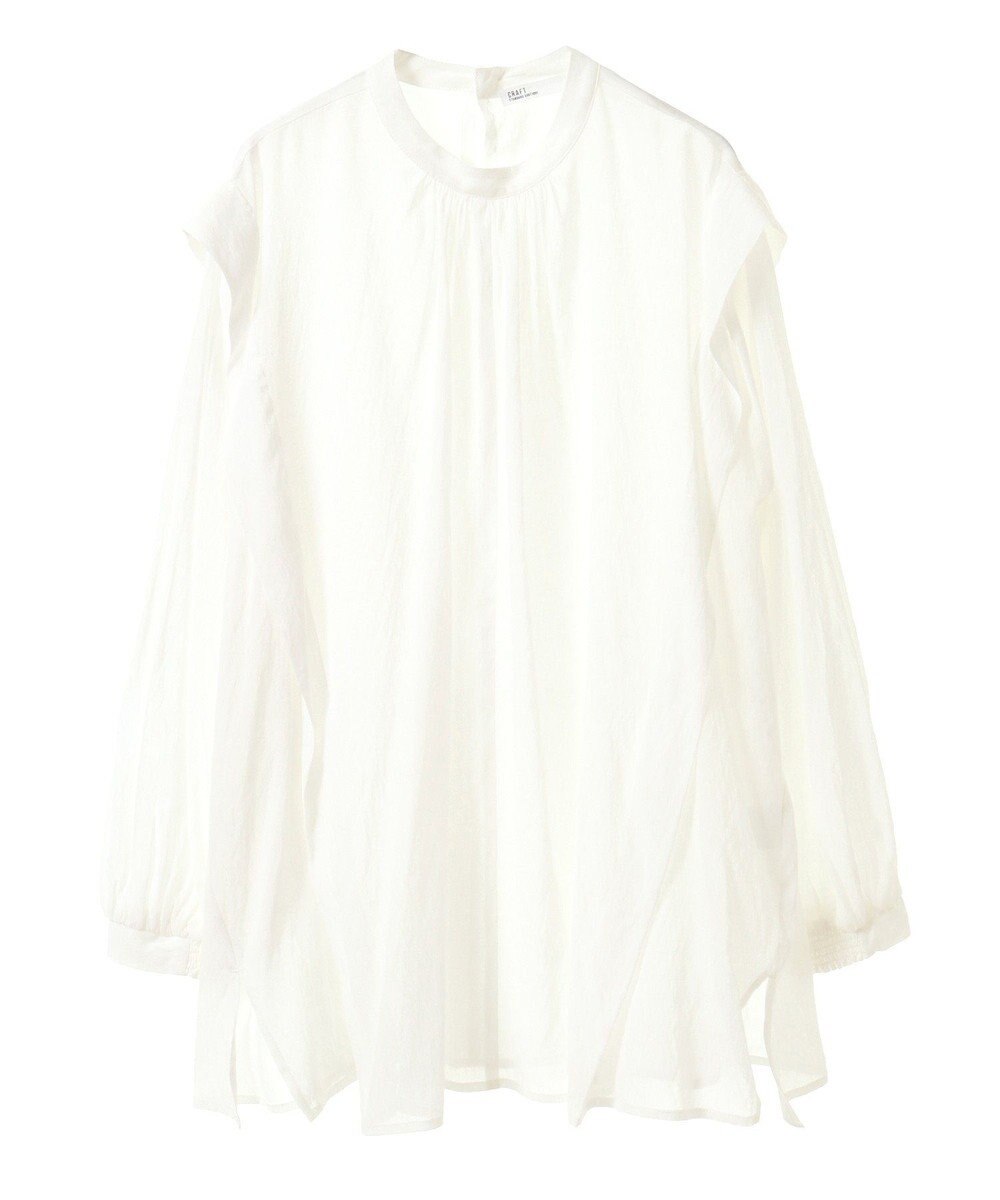 CRAFT STANDARD BOUTIQUE ヴィンテージボイルショルダータックブラウス 