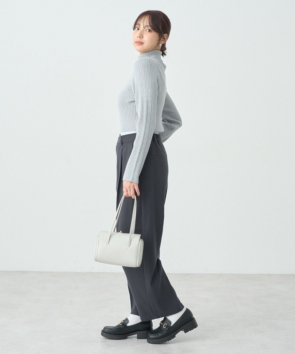 earth music&ecology ラメタートルネックニットプルオーバー 