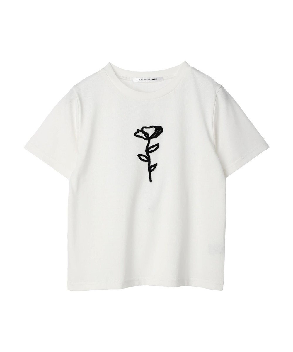 Green Parks ・ＲＡＹ　ＣＡＳＳＩＮ　フラワーサガラ刺繍Ｔシャツ 