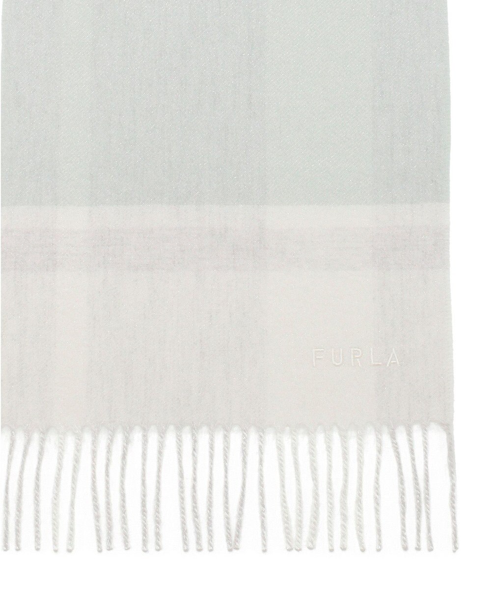 MOONBAT 【洗える】FURLA カシミヤ混ラメ入りチェックストールマフラー／幅30cm 