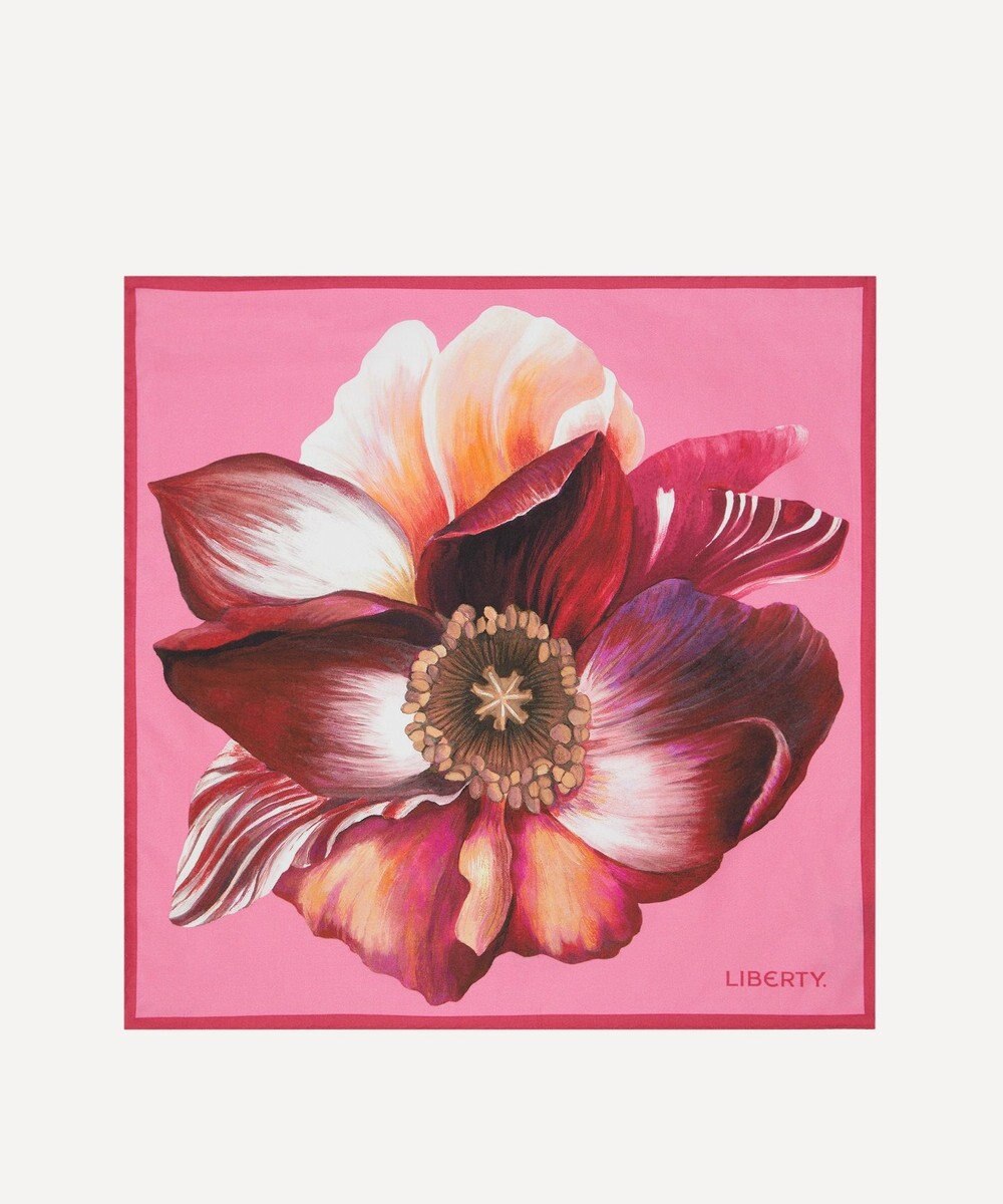 LIBERTY. ハイブリッド ブーケ 45x45 シルク スカーフ 